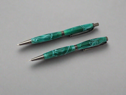 Ballpoint Pen and Mechanical Pencil Set - Green Acrylic